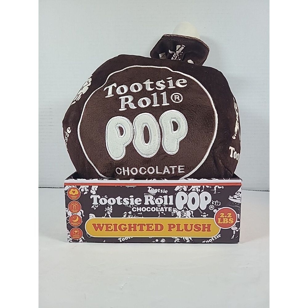 Tootsie Roll Pop Weighted Pillow Plush‎ Chocolate Brown